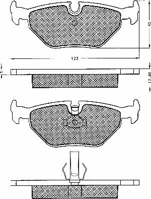 BSF 10570 - Bremžu uzliku kompl., Disku bremzes autospares.lv