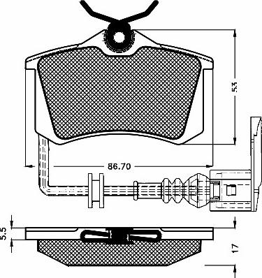 BSF 10645 - Тормозные колодки, дисковые, комплект www.autospares.lv