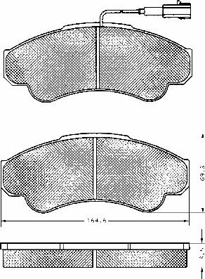 BSF 10642 - Brake Pad Set, disc brake www.autospares.lv