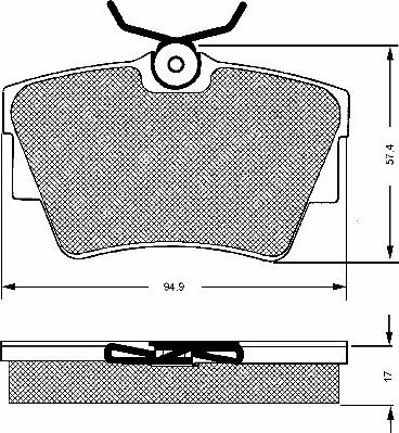 BSF 10651 - Brake Pad Set, disc brake www.autospares.lv