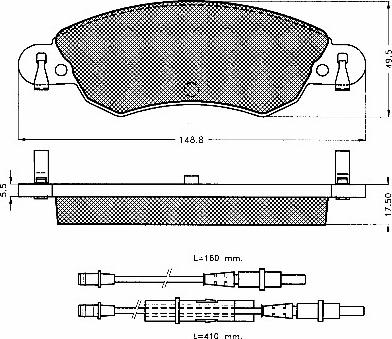 HELLA PAGID 355108341 - Bremžu uzliku kompl., Disku bremzes www.autospares.lv