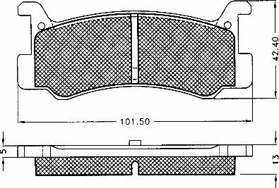 BSF 10613 - Bremžu uzliku kompl., Disku bremzes autospares.lv