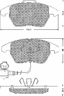 BSF 10681 - Bremžu uzliku kompl., Disku bremzes www.autospares.lv