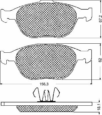 BSF 10671 - Тормозные колодки, дисковые, комплект www.autospares.lv