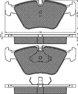 BSF 10156 - Bremžu uzliku kompl., Disku bremzes autospares.lv