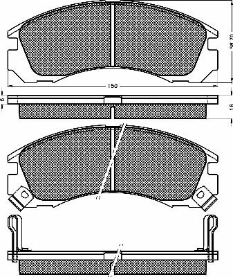 BSF 10115 - Тормозные колодки, дисковые, комплект www.autospares.lv