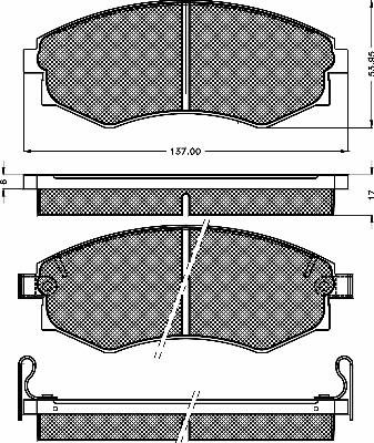 BSF 10126 - Bremžu uzliku kompl., Disku bremzes autospares.lv