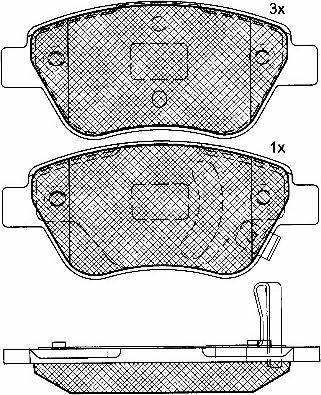 VAICO V40-1824 - Тормозные колодки, дисковые, комплект www.autospares.lv