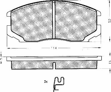 BSF 10815 - Bremžu uzliku kompl., Disku bremzes www.autospares.lv