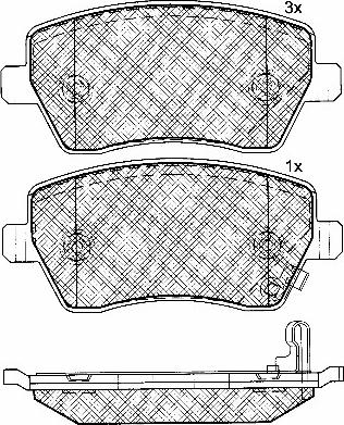 BSF 10887 - Bremžu uzliku kompl., Disku bremzes www.autospares.lv