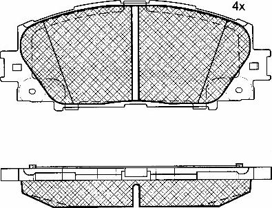 BSF 10836 - Bremžu uzliku kompl., Disku bremzes autospares.lv