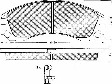 BSF 10828 - Тормозные колодки, дисковые, комплект www.autospares.lv