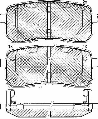 ACKOJAP A52-2144 - Bremžu uzliku kompl., Disku bremzes www.autospares.lv