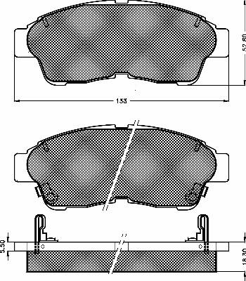 BSF 10349 - Тормозные колодки, дисковые, комплект www.autospares.lv