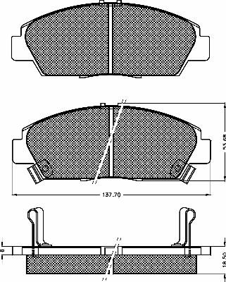 BSF 10352 - Тормозные колодки, дисковые, комплект www.autospares.lv