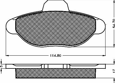 Triscan 36241400 - Brake Pad Set, disc brake www.autospares.lv