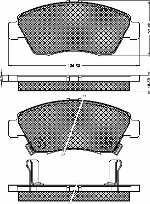 BSF 10360 - Brake Pad Set, disc brake www.autospares.lv