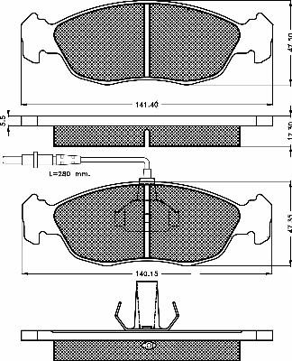 BSF 10379 - Brake Pad Set, disc brake www.autospares.lv