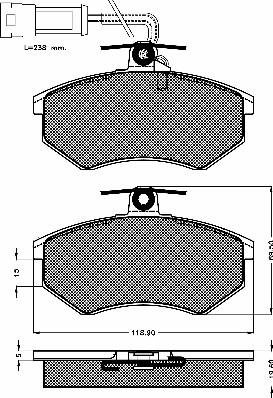 BSF 10259 - Bremžu uzliku kompl., Disku bremzes www.autospares.lv