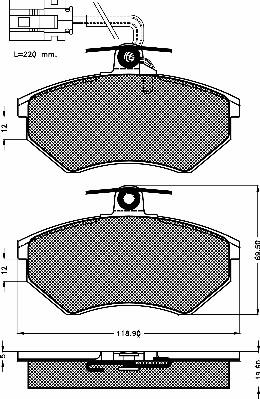 BSF 10252 - Brake Pad Set, disc brake www.autospares.lv