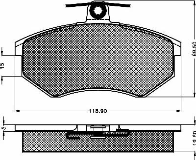 BSF 10260 - Brake Pad Set, disc brake www.autospares.lv