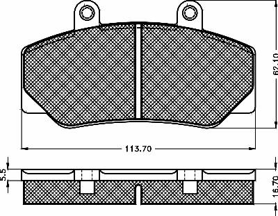 BSF 10206 - Тормозные колодки, дисковые, комплект www.autospares.lv