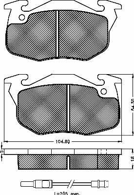 BSF 10200 - Brake Pad Set, disc brake www.autospares.lv