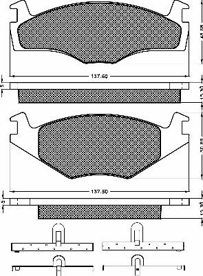 Textar 20887 15.5 2 5 - Тормозные колодки, дисковые, комплект www.autospares.lv