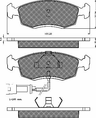 BSF 10210 - Тормозные колодки, дисковые, комплект www.autospares.lv