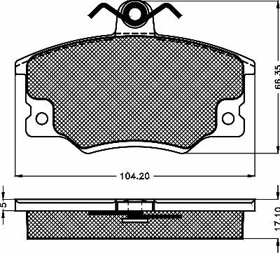 BSF 10235 - Тормозные колодки, дисковые, комплект www.autospares.lv