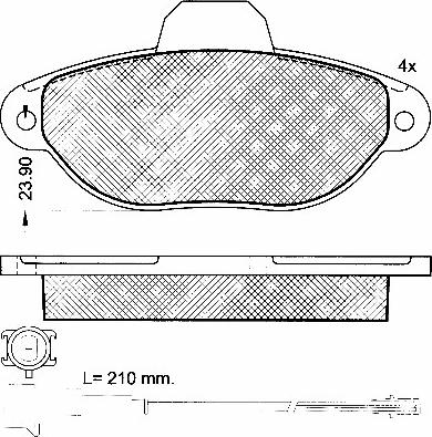 BSF 10799 - Brake Pad Set, disc brake www.autospares.lv