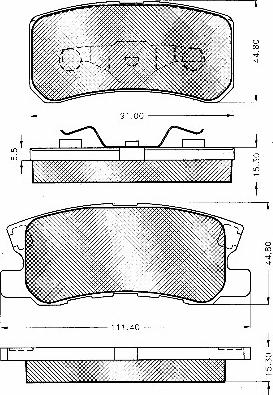 BSF 10795 - Brake Pad Set, disc brake www.autospares.lv