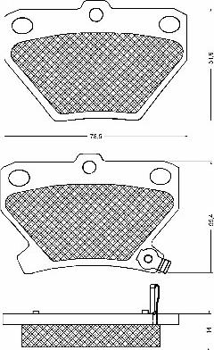 BSF 10741 - Тормозные колодки, дисковые, комплект www.autospares.lv