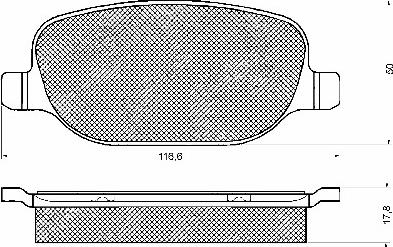 Roadhouse 287860 - Тормозные колодки, дисковые, комплект www.autospares.lv