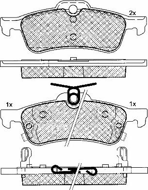 BSF 10764 - Bremžu uzliku kompl., Disku bremzes autospares.lv