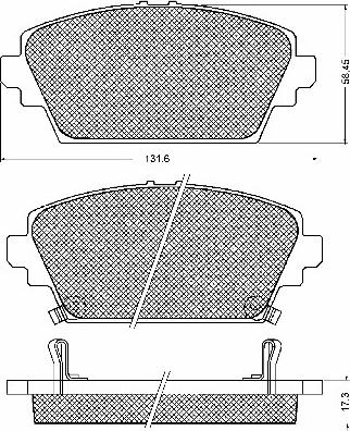 BSF 10704 - Brake Pad Set, disc brake www.autospares.lv