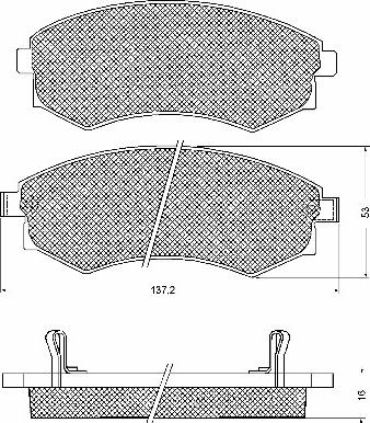 BSF 10706 - Тормозные колодки, дисковые, комплект www.autospares.lv