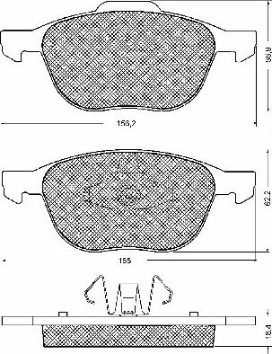 BSF 10700 - Bremžu uzliku kompl., Disku bremzes www.autospares.lv