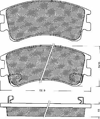 BSF 10714 - Bremžu uzliku kompl., Disku bremzes www.autospares.lv