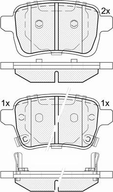 Lucas Diesel GDB2032 - Bremžu uzliku kompl., Disku bremzes www.autospares.lv