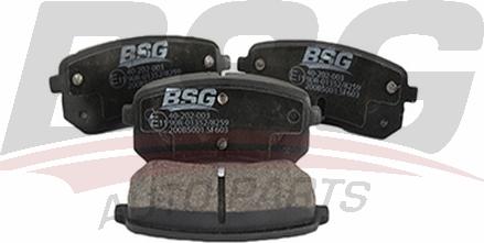 BSG BSG 40-202-003 - Тормозные колодки, дисковые, комплект www.autospares.lv