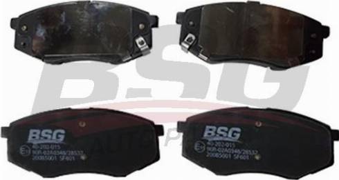 BSG BSG 40-202-015 - Тормозные колодки, дисковые, комплект www.autospares.lv