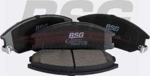 BSG BSG 40-202-011 - Тормозные колодки, дисковые, комплект www.autospares.lv