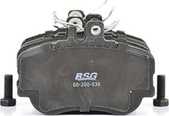 BSG BSG 60-200-036 - Brake Pad Set, disc brake www.autospares.lv