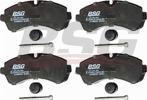 BSG BSG 60-202-005 - Тормозные колодки, дисковые, комплект www.autospares.lv