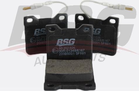 BSG BSG 60-202-026 - Bremžu uzliku kompl., Disku bremzes www.autospares.lv