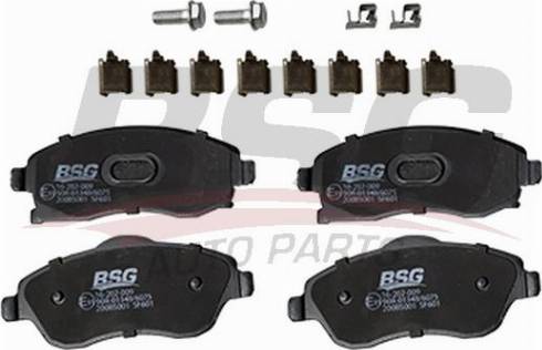 BSG BSG 16-202-009 - Тормозные колодки, дисковые, комплект www.autospares.lv