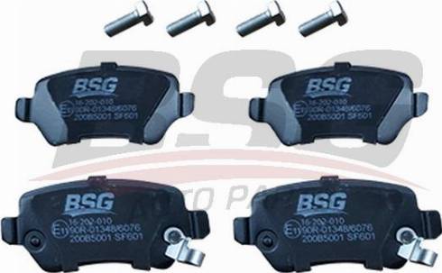 BSG BSG 16-202-010 - Тормозные колодки, дисковые, комплект www.autospares.lv