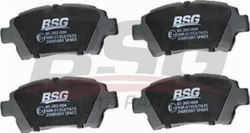 BSG BSG 85-202-004 - Тормозные колодки, дисковые, комплект www.autospares.lv