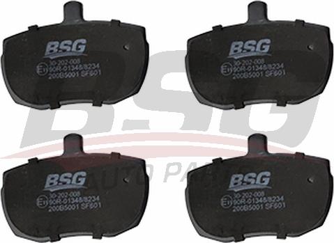 BSG BSG 30-202-008 - Тормозные колодки, дисковые, комплект www.autospares.lv